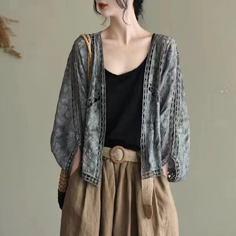 📢📢50%Rabatt!!!🎉✨Locker sitzende Cardigan aus Hohlspitze für Damen