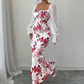 📢📢50%Rabatt!!!🎉✨Elegantes geblümtes ausgestelltes Kleid für Damen
