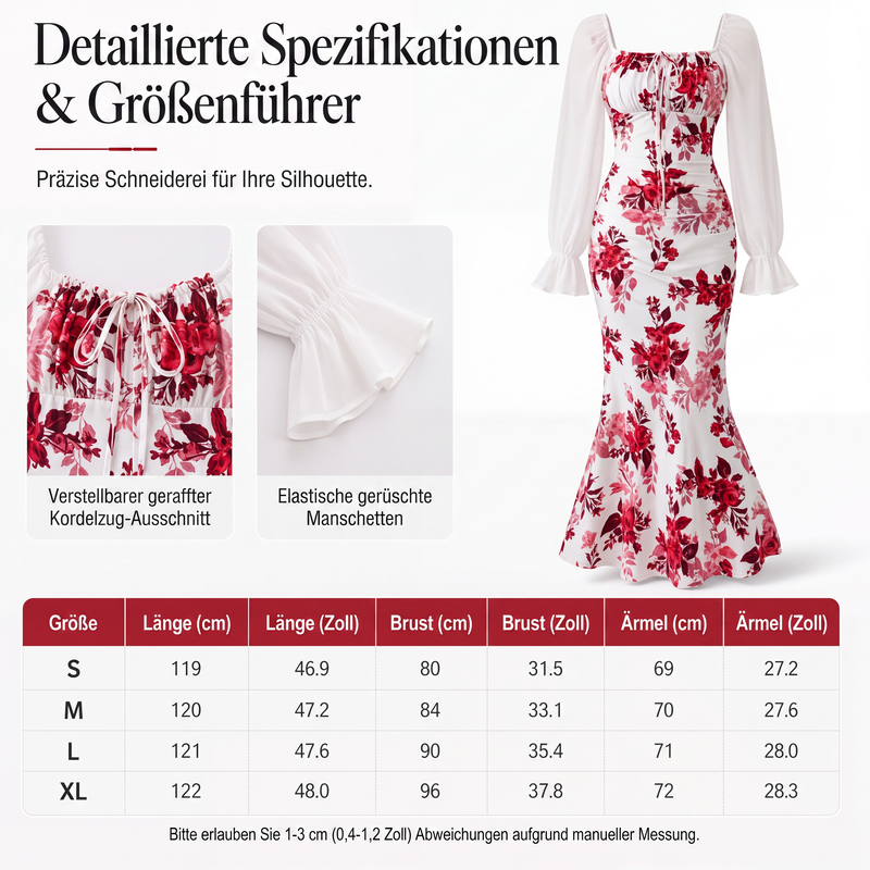 📢📢50%Rabatt!!!🎉✨Elegantes geblümtes ausgestelltes Kleid für Damen