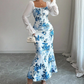 📢📢50%Rabatt!!!🎉✨Elegantes geblümtes ausgestelltes Kleid für Damen