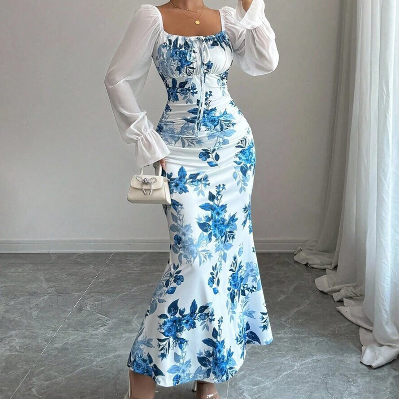 📢📢50%Rabatt!!!🎉✨Elegantes geblümtes ausgestelltes Kleid für Damen