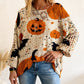 📢📢50%Rabatt!!!🎉✨Damen-Halloween-Strickpullover im lockeren Schnitt mit Fledermausärmel