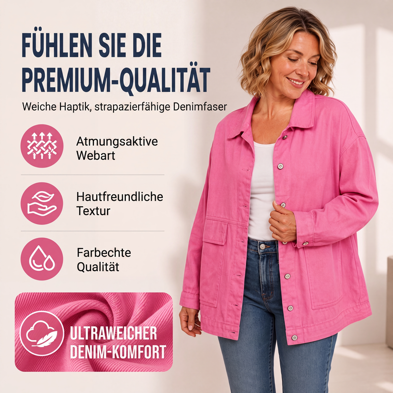 📢📢50%Rabatt!!!🎉✨Klassische übergroße Jeansjacke für Damen