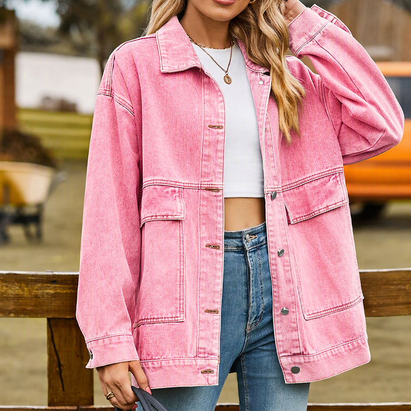 📢📢50%Rabatt!!!🎉✨Klassische übergroße Jeansjacke für Damen