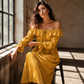 📢📢50%Rabatt!!!🎉✨Lässiges Off-Shoulder-Maxikleid für Damen