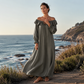 📢📢50%Rabatt!!!🎉✨Lässiges Off-Shoulder-Maxikleid für Damen