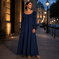 📢📢50%Rabatt!!!🎉✨Lässiges Off-Shoulder-Maxikleid für Damen