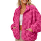 🚀 Neu eingetroffen – 50% Probierpreis! Plüschjacke mit Karomuster und Druckknöpfen für Damen