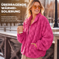 🚀 Neu eingetroffen – 50% Probierpreis! Plüschjacke mit Karomuster und Druckknöpfen für Damen