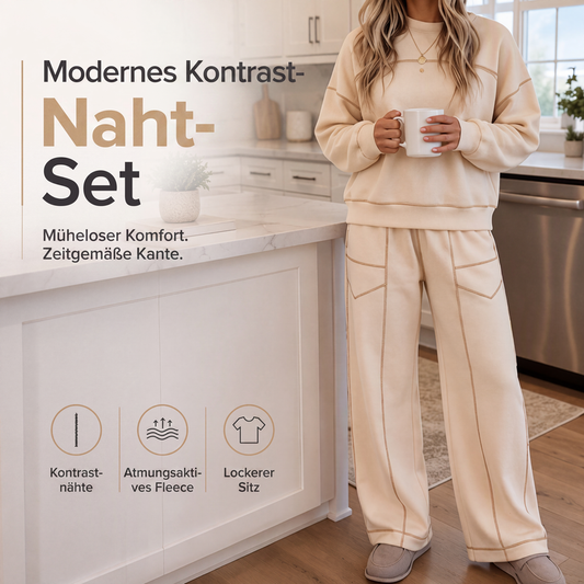 📢📢50%Rabatt!!!🎉✨Damen-Set aus Pullover-Sweatshirt und Weithosen