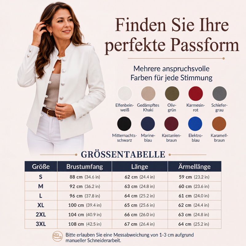 📢📢50%Rabatt!!!💎✨ Bestseller – Goldknopf-Blazer – tailliert und elegant
