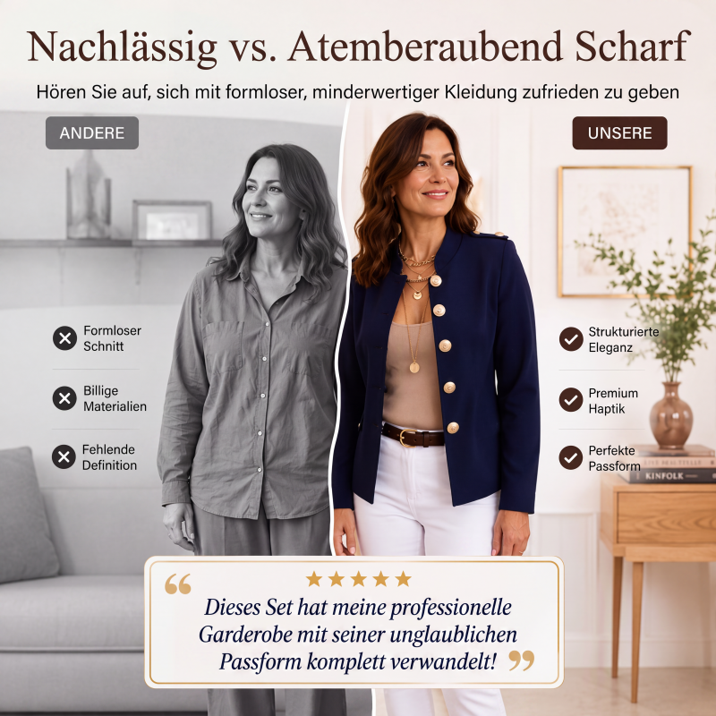 📢📢50%Rabatt!!!💎✨ Bestseller – Goldknopf-Blazer – tailliert und elegant