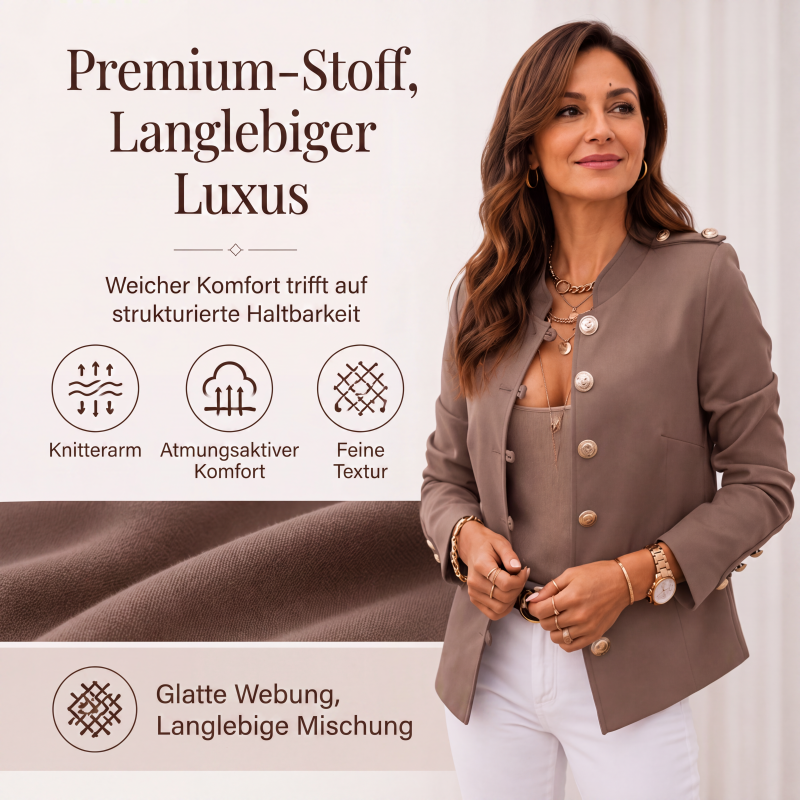 📢📢50%Rabatt!!!💎✨ Bestseller – Goldknopf-Blazer – tailliert und elegant