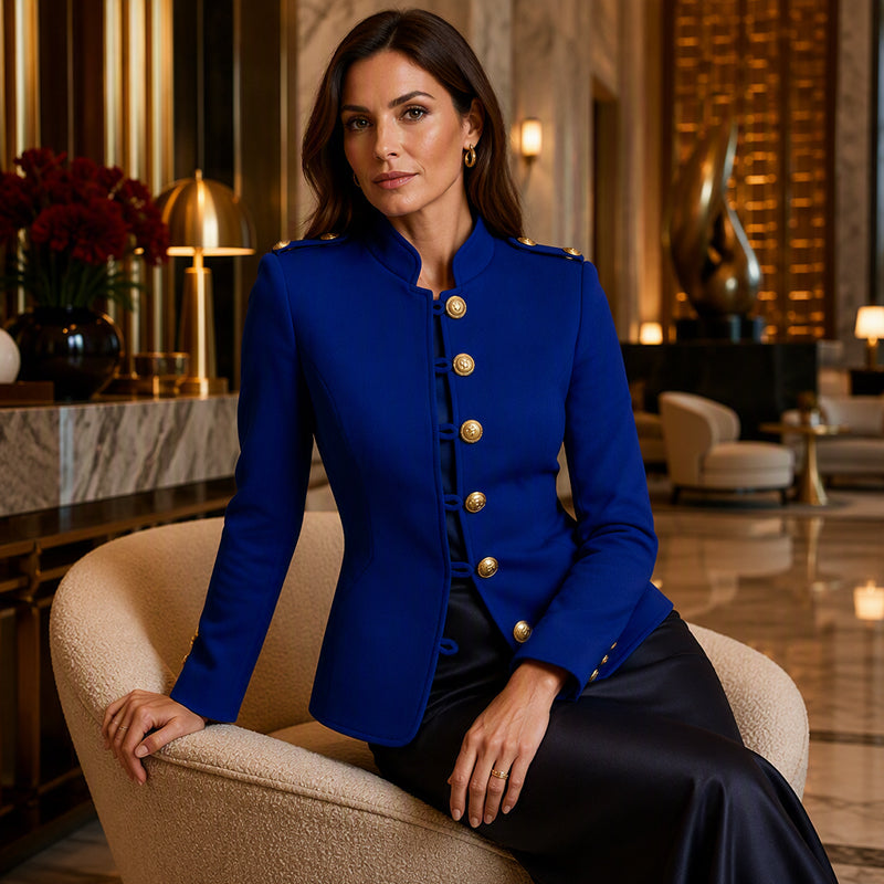 📢📢50%Rabatt!!!💎✨ Bestseller – Goldknopf-Blazer – tailliert und elegant