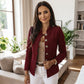 📢📢50%Rabatt!!!💎✨ Bestseller – Goldknopf-Blazer – tailliert und elegant