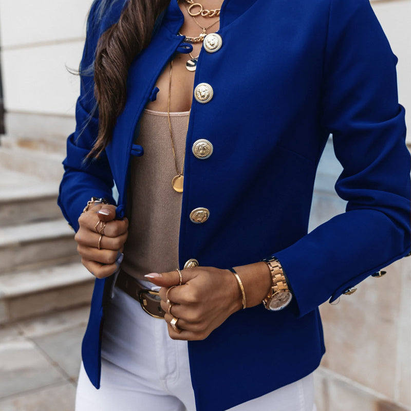 📢📢50%Rabatt!!!💎✨ Bestseller – Goldknopf-Blazer – tailliert und elegant