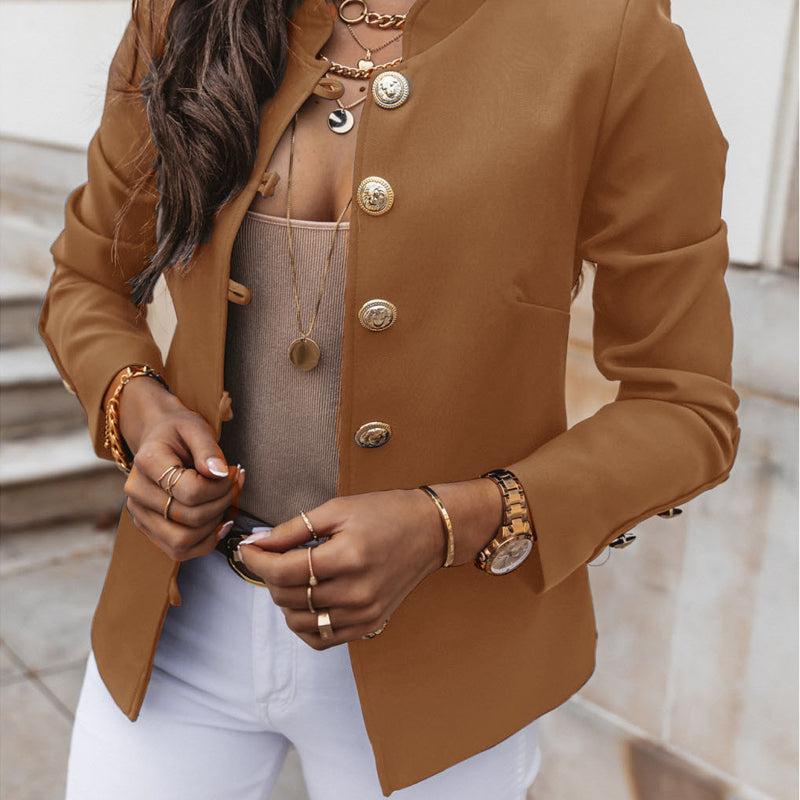 📢📢50%Rabatt!!!💎✨ Bestseller – Goldknopf-Blazer – tailliert und elegant