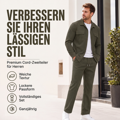 📢📢50%Rabatt!!!🎉✨Herren Freizeit Cordjacke und Hose Set