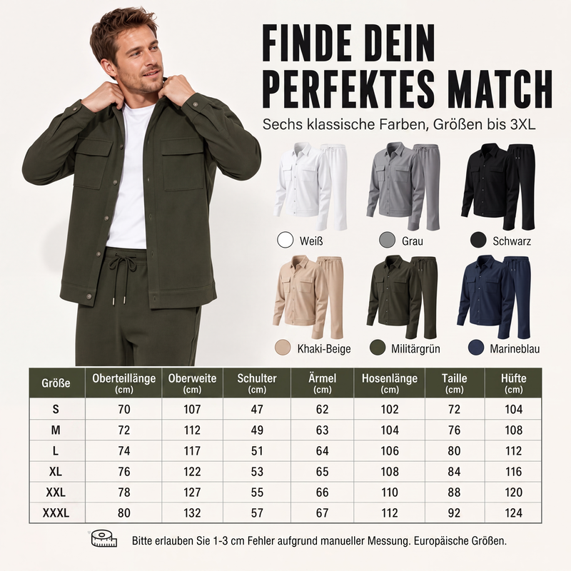📢📢50%Rabatt!!!🎉✨Herren Freizeit Cordjacke und Hose Set