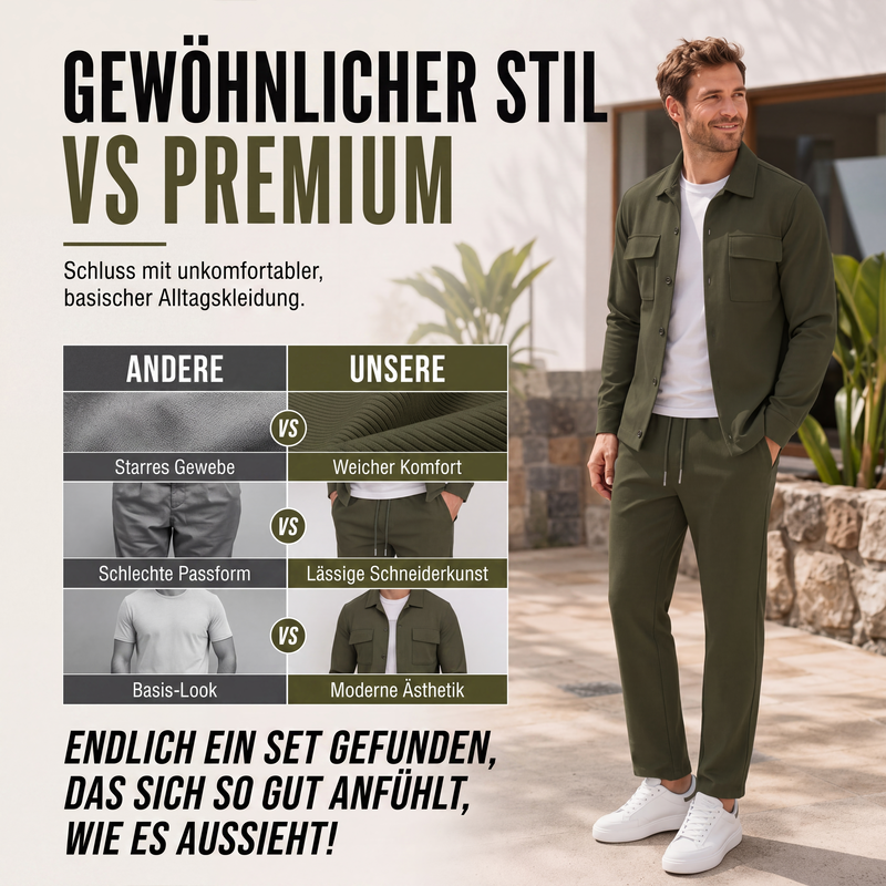 📢📢50%Rabatt!!!🎉✨Herren Freizeit Cordjacke und Hose Set