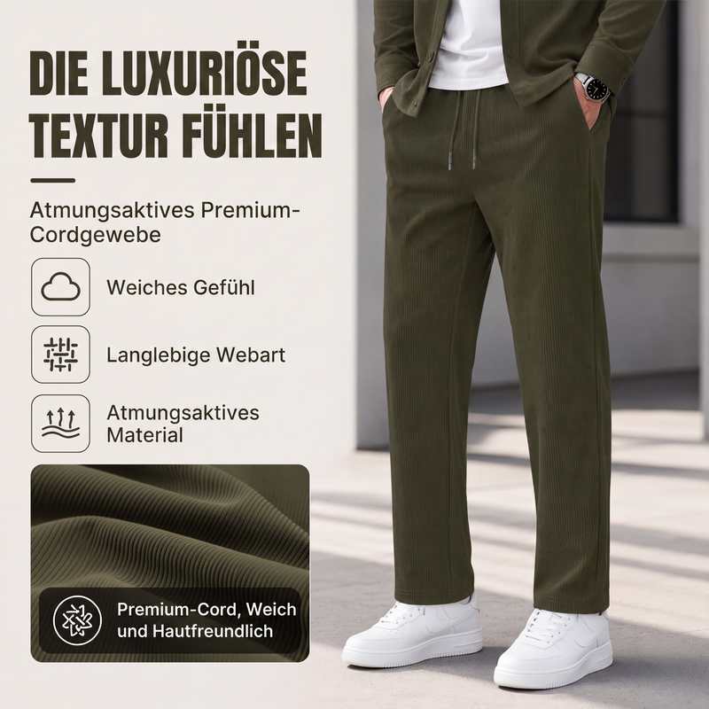 📢📢50%Rabatt!!!🎉✨Herren Freizeit Cordjacke und Hose Set