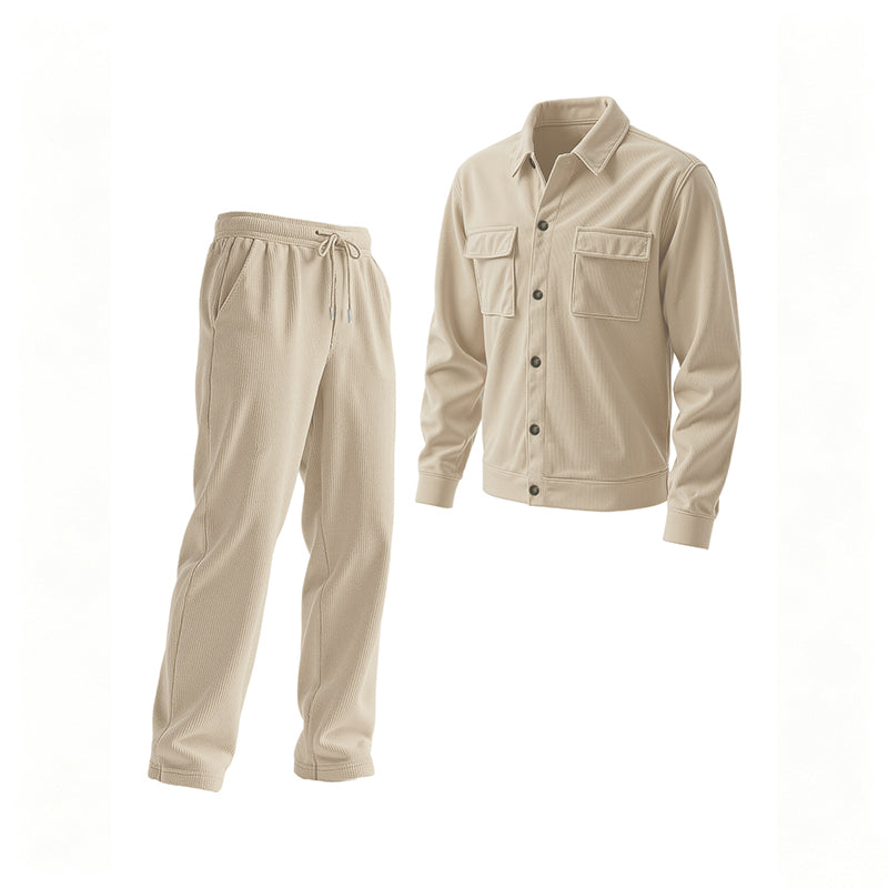 📢📢50%Rabatt!!!🎉✨Herren Freizeit Cordjacke und Hose Set