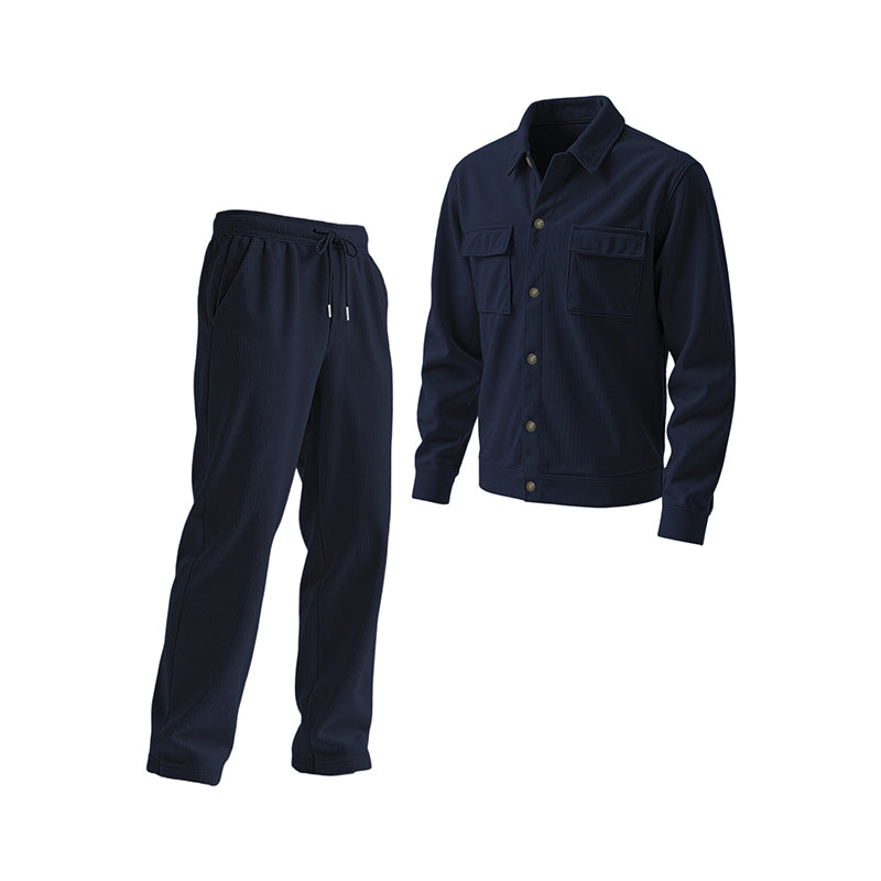 📢📢50%Rabatt!!!🎉✨Herren Freizeit Cordjacke und Hose Set