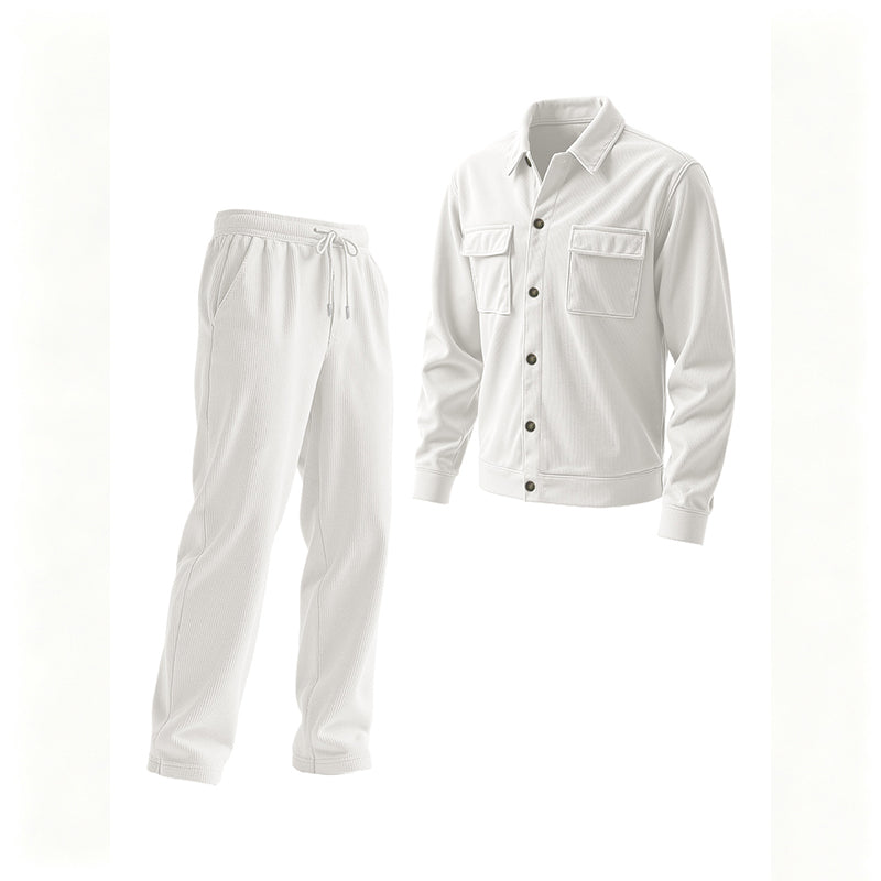 📢📢50%Rabatt!!!🎉✨Herren Freizeit Cordjacke und Hose Set