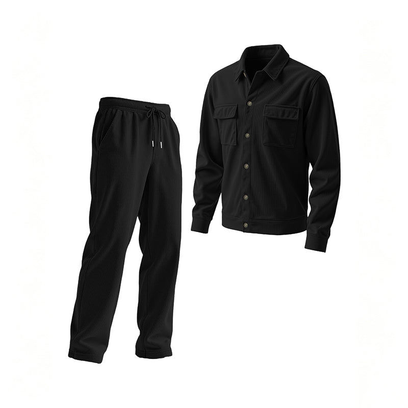 📢📢50%Rabatt!!!🎉✨Herren Freizeit Cordjacke und Hose Set