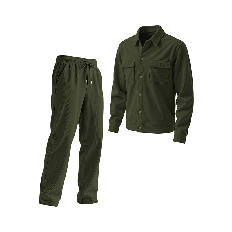 📢📢50%Rabatt!!!🎉✨Herren Freizeit Cordjacke und Hose Set