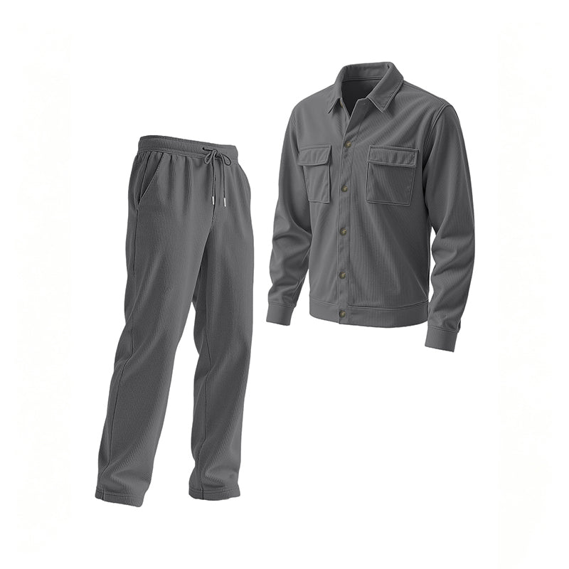 📢📢50%Rabatt!!!🎉✨Herren Freizeit Cordjacke und Hose Set