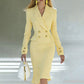 👗 50 % RABATT | Eleganter Blazer-Look & feminine Silhouette – Damen Zweireiher-Blazerkleid