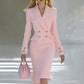 👗 50 % RABATT | Eleganter Blazer-Look & feminine Silhouette – Damen Zweireiher-Blazerkleid