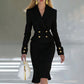 👗 50 % RABATT | Eleganter Blazer-Look & feminine Silhouette – Damen Zweireiher-Blazerkleid