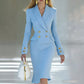 👗 50 % RABATT | Eleganter Blazer-Look & feminine Silhouette – Damen Zweireiher-Blazerkleid