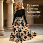 📢📢50%Rabatt!!!🎉✨Damen Maxikleid im A-Linien-Schnitt mit Blumenmuster und langen Ärmeln