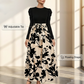 📢📢50%Rabatt!!!🎉✨Damen Maxikleid im A-Linien-Schnitt mit Blumenmuster und langen Ärmeln