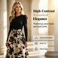 📢📢50%Rabatt!!!🎉✨Damen Maxikleid im A-Linien-Schnitt mit Blumenmuster und langen Ärmeln
