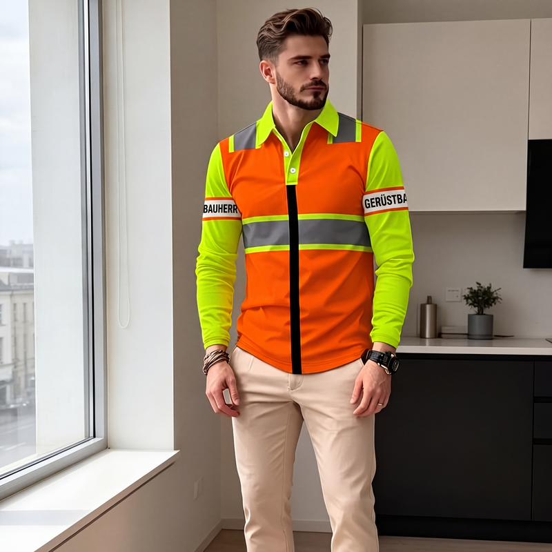 📢📢50%Rabatt!!!🎉⏰ Letzte Welle – Lager fast leer – 50% endet jederzeit ！Langarmshirt für Herren mit hoher Sichtbarkeit