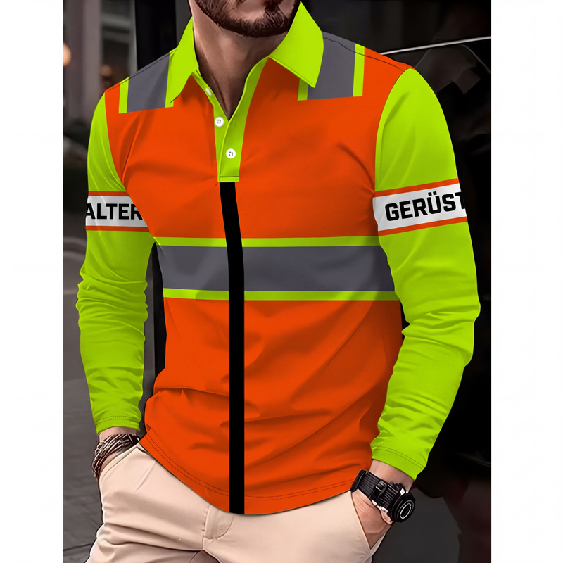 📢📢50%Rabatt!!!🎉⏰ Letzte Welle – Lager fast leer – 50% endet jederzeit ！Langarmshirt für Herren mit hoher Sichtbarkeit