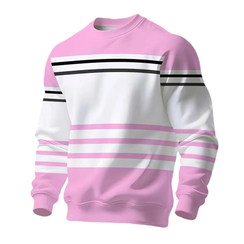 📢📢50%Rabatt!!!🎉💞 Über 100.000 verkauft – der beliebteste Hit – jetzt zum halben Preis ！Gestreiftes Colorblock-Langarm-Sweatshirt für Herren
