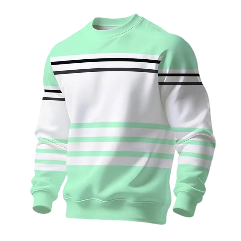 📢📢50%Rabatt!!!🎉💞 Über 100.000 verkauft – der beliebteste Hit – jetzt zum halben Preis ！Gestreiftes Colorblock-Langarm-Sweatshirt für Herren