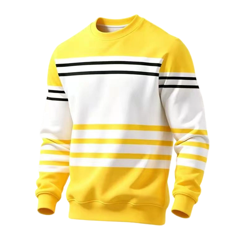 📢📢50%Rabatt!!!🎉💞 Über 100.000 verkauft – der beliebteste Hit – jetzt zum halben Preis ！Gestreiftes Colorblock-Langarm-Sweatshirt für Herren