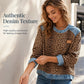 📢📢50% Rabatt!!! 🎉✨ Damen-Sweatshirt mit Leopardenmuster & Rundhalsausschnitt