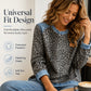 📢📢50% Rabatt!!! 🎉✨ Damen-Sweatshirt mit Leopardenmuster & Rundhalsausschnitt