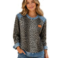 📢📢50% Rabatt!!! 🎉✨ Damen-Sweatshirt mit Leopardenmuster & Rundhalsausschnitt