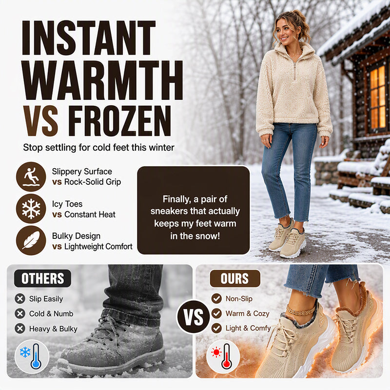 Warme Wintersneaker aus Strick für Damen
