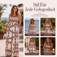 📢📢50%Rabatt!!!🎉✨Boho-Jumpsuit mit Print und Smokbesatz für Damen