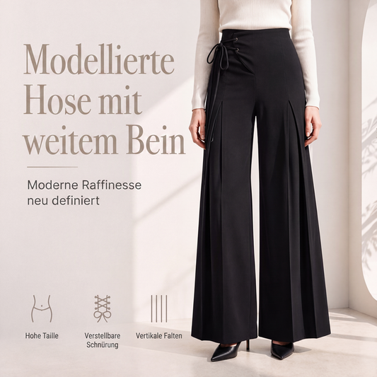 📢📢50%Rabatt!!!🎉✨Weite plissierte High-Waist-Hose für Damen