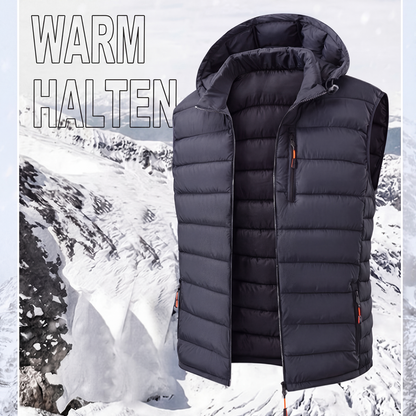 🚨 Eilmeldung: 50% endet heute Nacht! Herren-Wintersteppweste mit abnehmbarer Kapuze